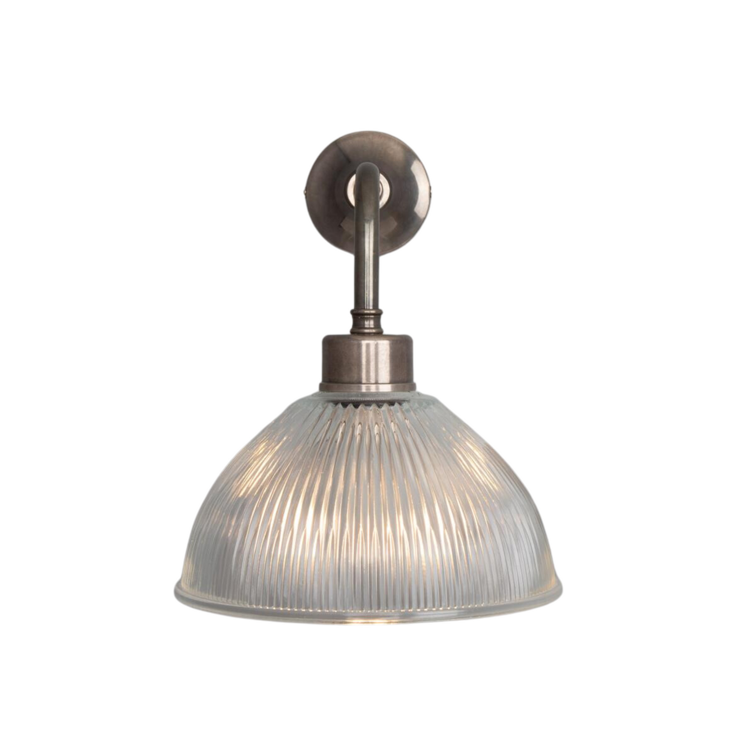 Applique murale à dôme en verre prismatique vintage Fowler