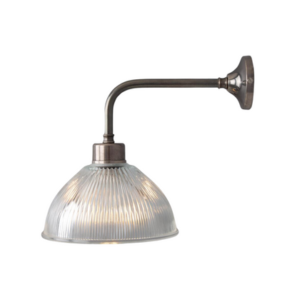 Applique murale à dôme en verre prismatique vintage Fowler