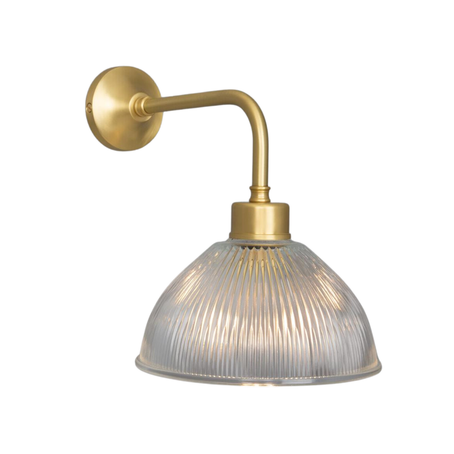 Applique murale à dôme en verre prismatique vintage Fowler