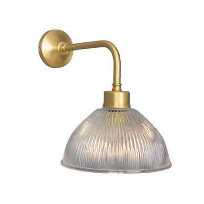 Applique murale à dôme en verre prismatique vintage Fowler