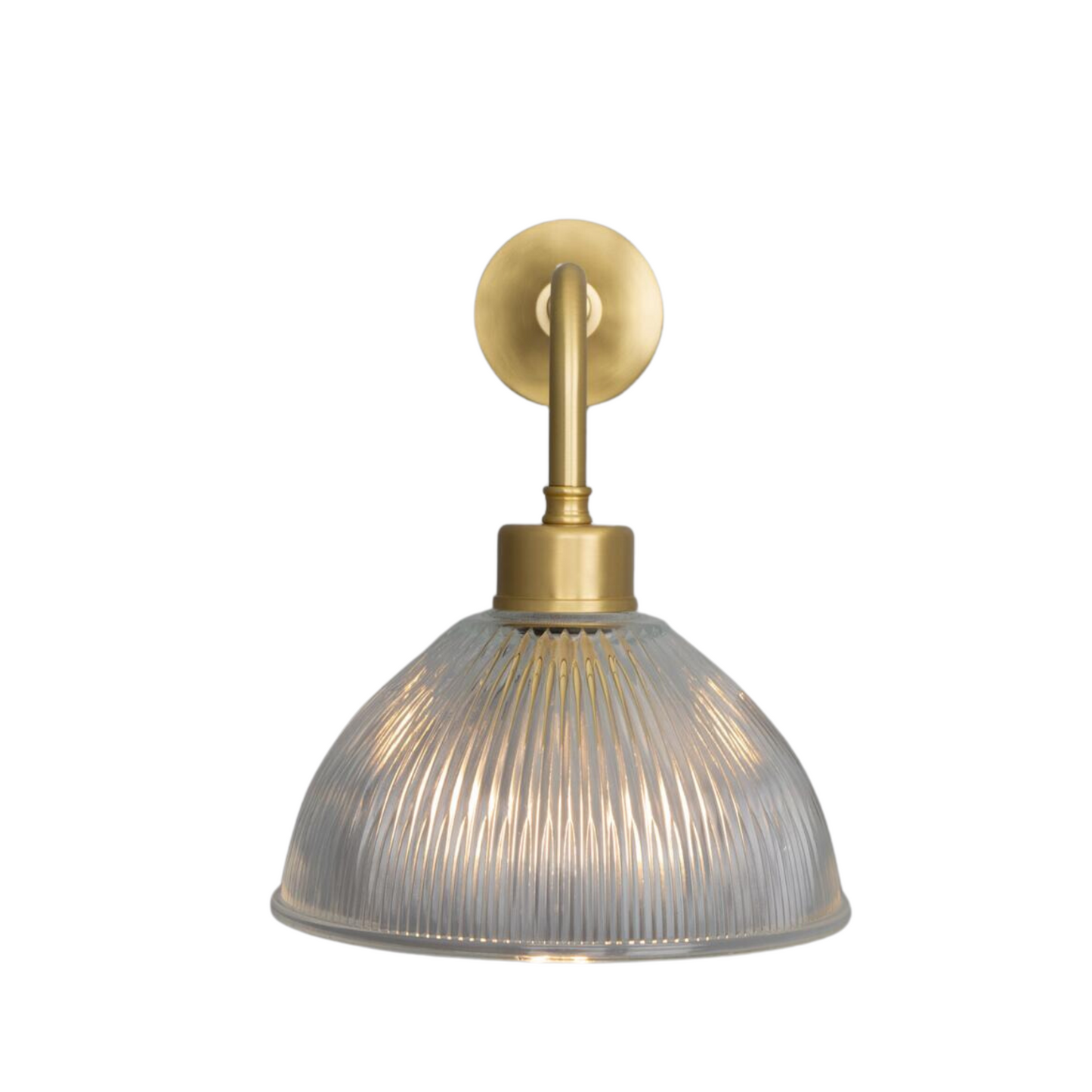 Applique murale à dôme en verre prismatique vintage Fowler