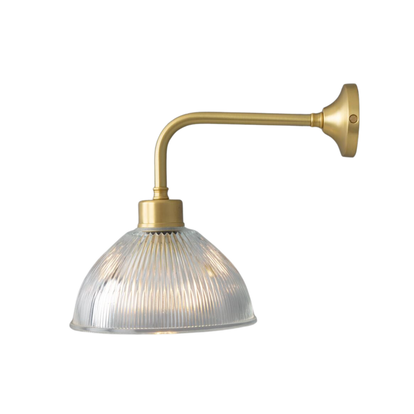 Applique murale à dôme en verre prismatique vintage Fowler