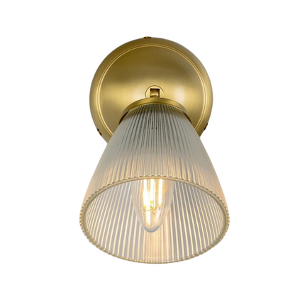 Applique murale en verre prismatique vintage Bonnie avec pivot.