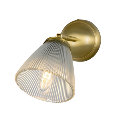 Applique murale en verre prismatique vintage Bonnie avec pivot.