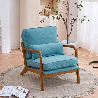 Fauteuil d'appoint capitonné de style moderne du milieu du siècle