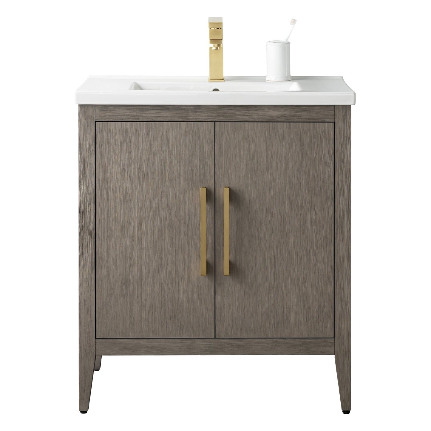 Vanity Art 20 or 24 or 30 Single Sink Bathroom Vanity Cabinet with Ceramic Top