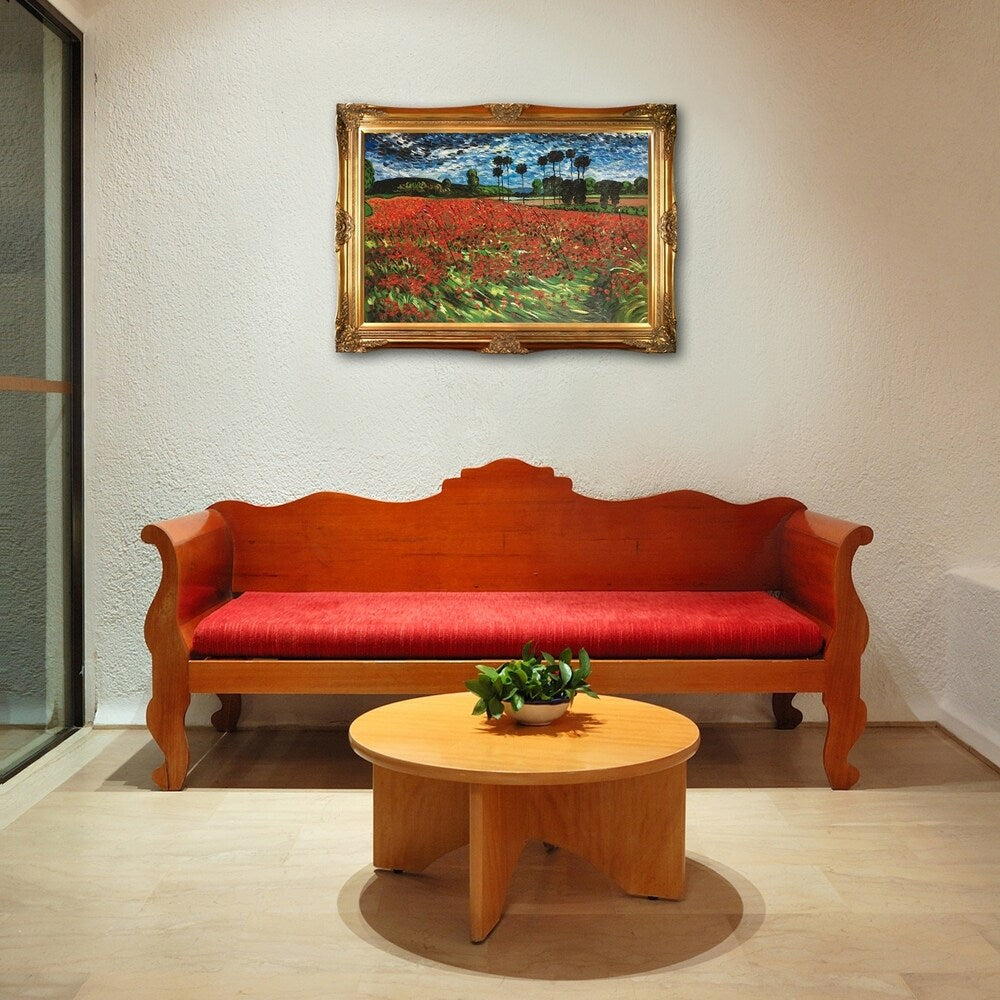 La Pastiche Vincent Van Gogh 'Champ de coquelicots' Reproduction à l'huile peinte à la main