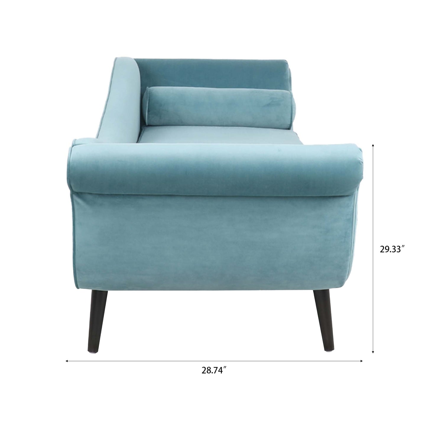 Chaise longue vintage avec accoudoirs enroulés de Christopher Knight Home