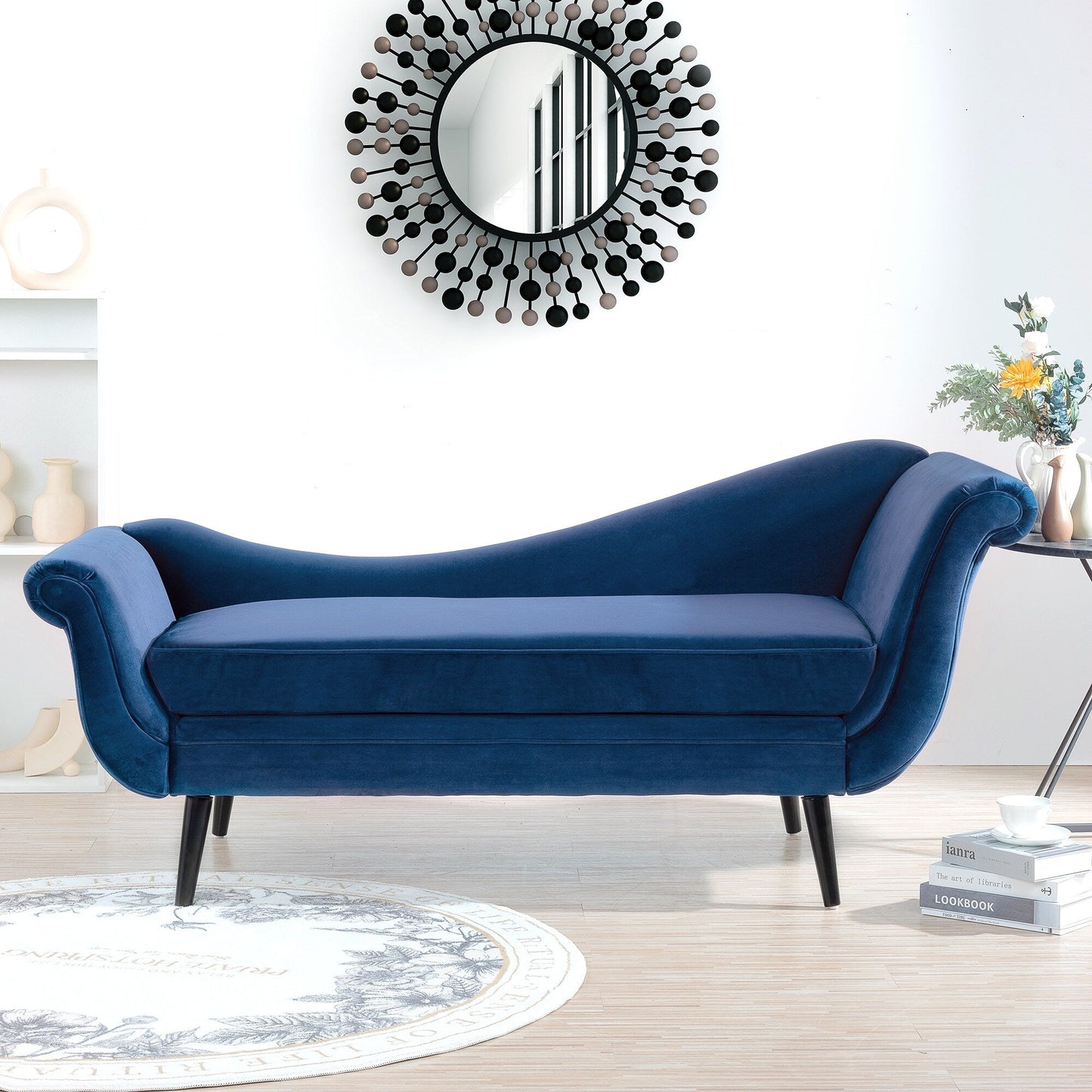Chaise longue vintage avec accoudoirs enroulés de Christopher Knight Home