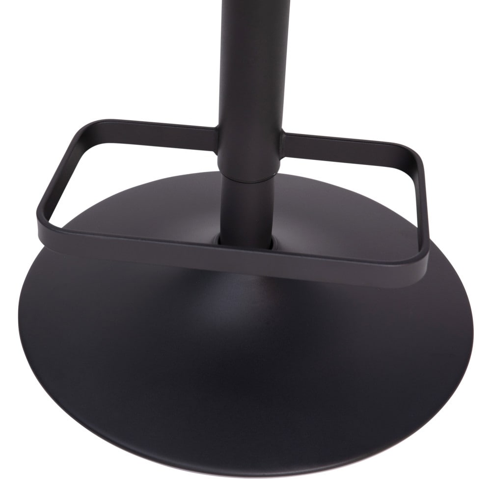 Tabouret de bar moderne rembourré et à hauteur réglable avec dossier arrondi