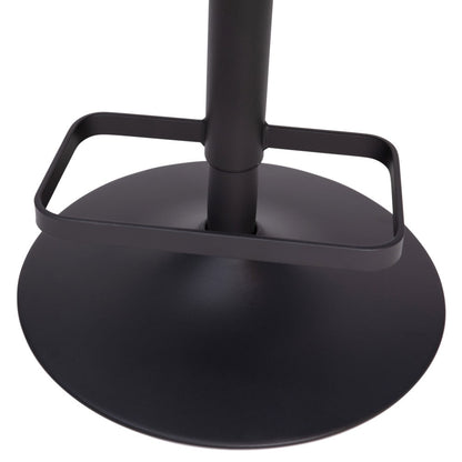 Tabouret de bar moderne rembourré et à hauteur réglable avec dossier arrondi