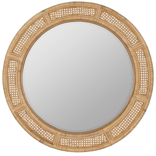 Miroir rond en rotin Vionna