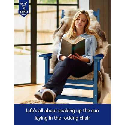 WINSOON All Weather Outdoor Rocking Chair, Set of 2