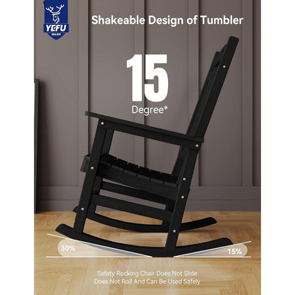 WINSOON All Weather Outdoor Rocking Chair, Set of 2