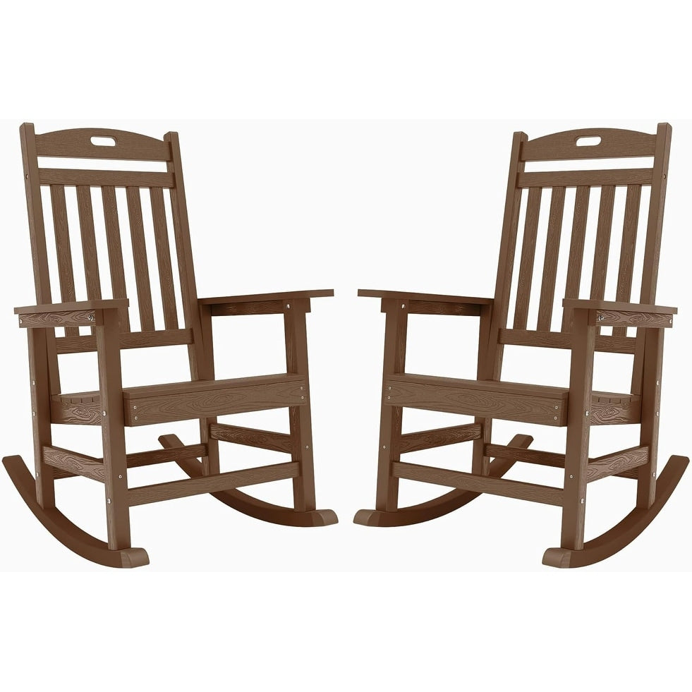 WINSOON All Weather Outdoor Rocking Chair, Set of 2