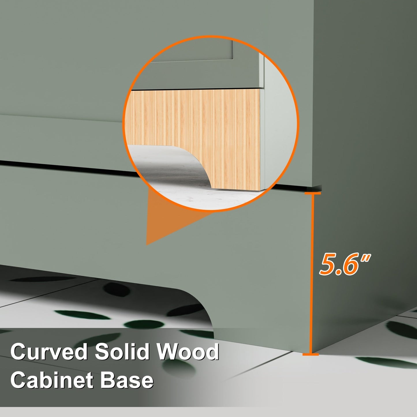 Wavy Line 30/36/48 Bathroom Vanity Set with Sink & Faucet