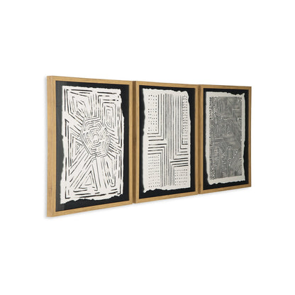 Wonderstow Black/Beige Wall Art, Set of 3
