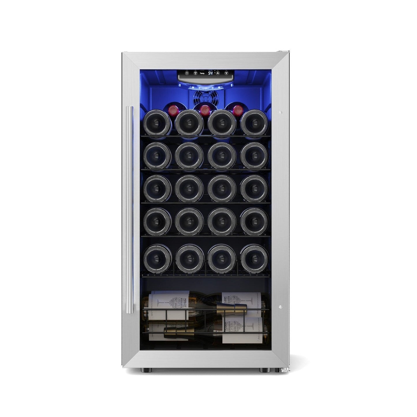 Yeego 17 Inch Single Zone 27-Bottle Freestanding Wine Cooler Mini Fridge - 16.9 inch