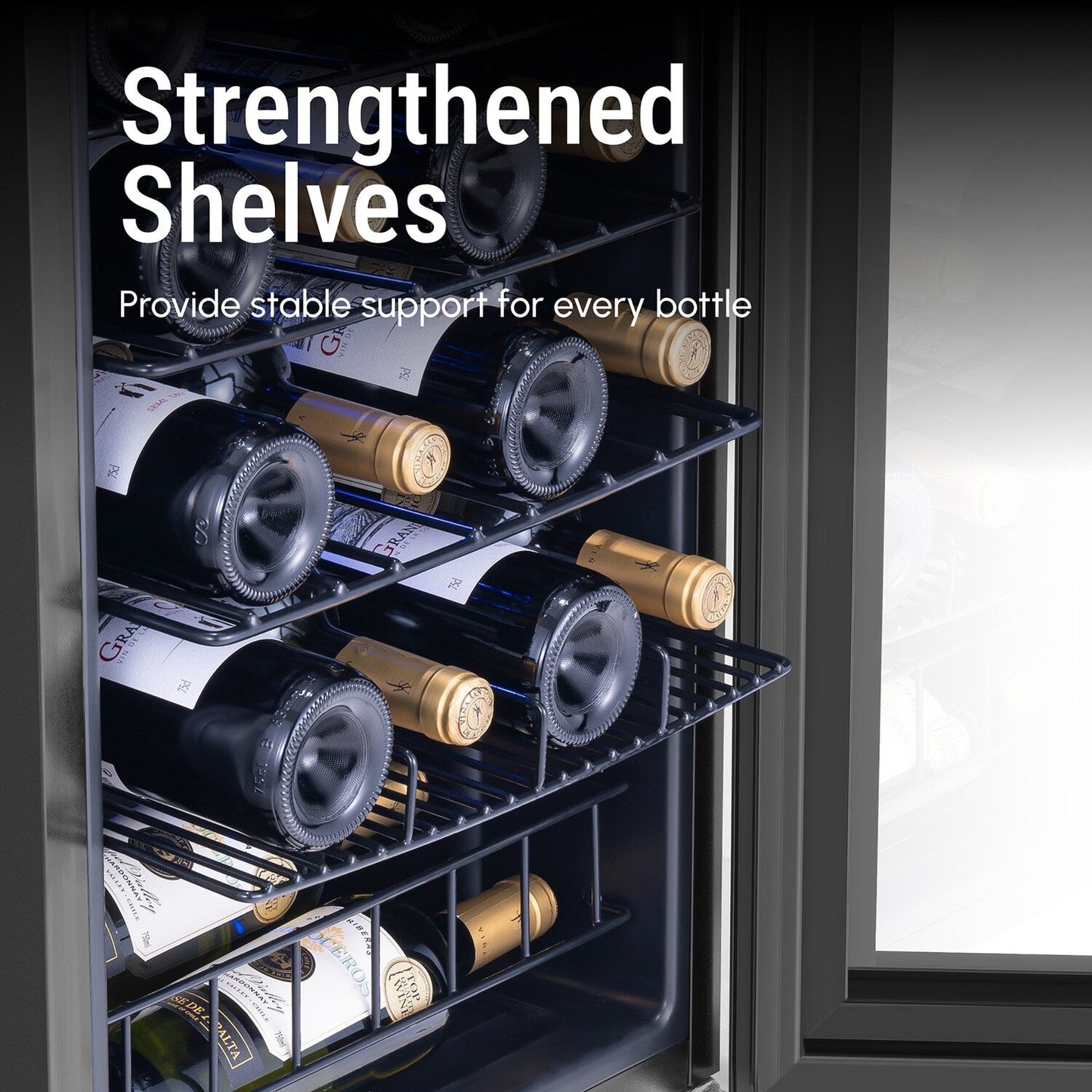 Réfrigérateur à vin/boissons de 43 cm (17 pouces), 20 bouteilles, autoportant, contrôle numérique de la température