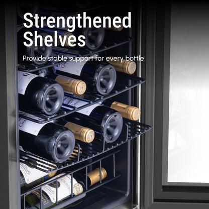 Réfrigérateur à vin/boissons de 43 cm (17 pouces), 20 bouteilles, autoportant, contrôle numérique de la température