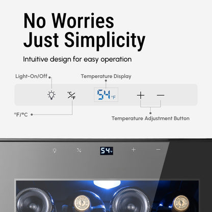 Réfrigérateur à vin/boissons de 17 pouces pouvant contenir 28 bouteilles, refroidisseur à vin en acier inoxydable pour usage domestique et commercial.