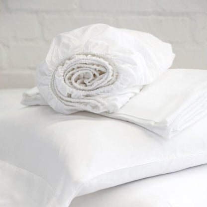Cotton Percale Sheet Set by Pom Pom at Home, White