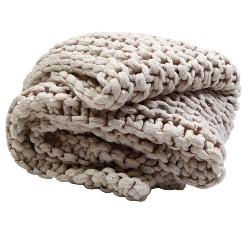 Finn Throw by Pom Pom at Home, Taupe