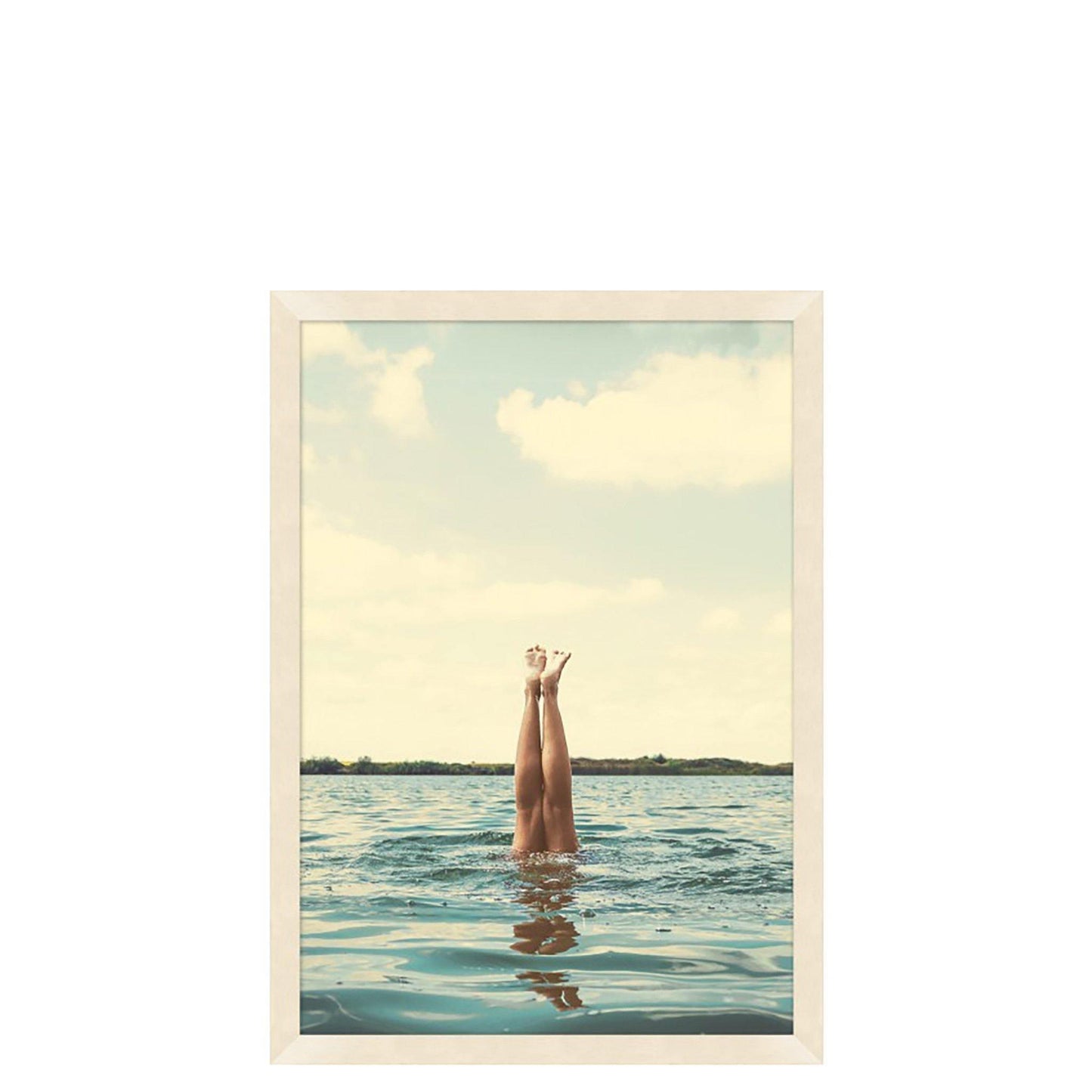 Saut de main dans le lac