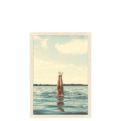 Saut de main dans le lac