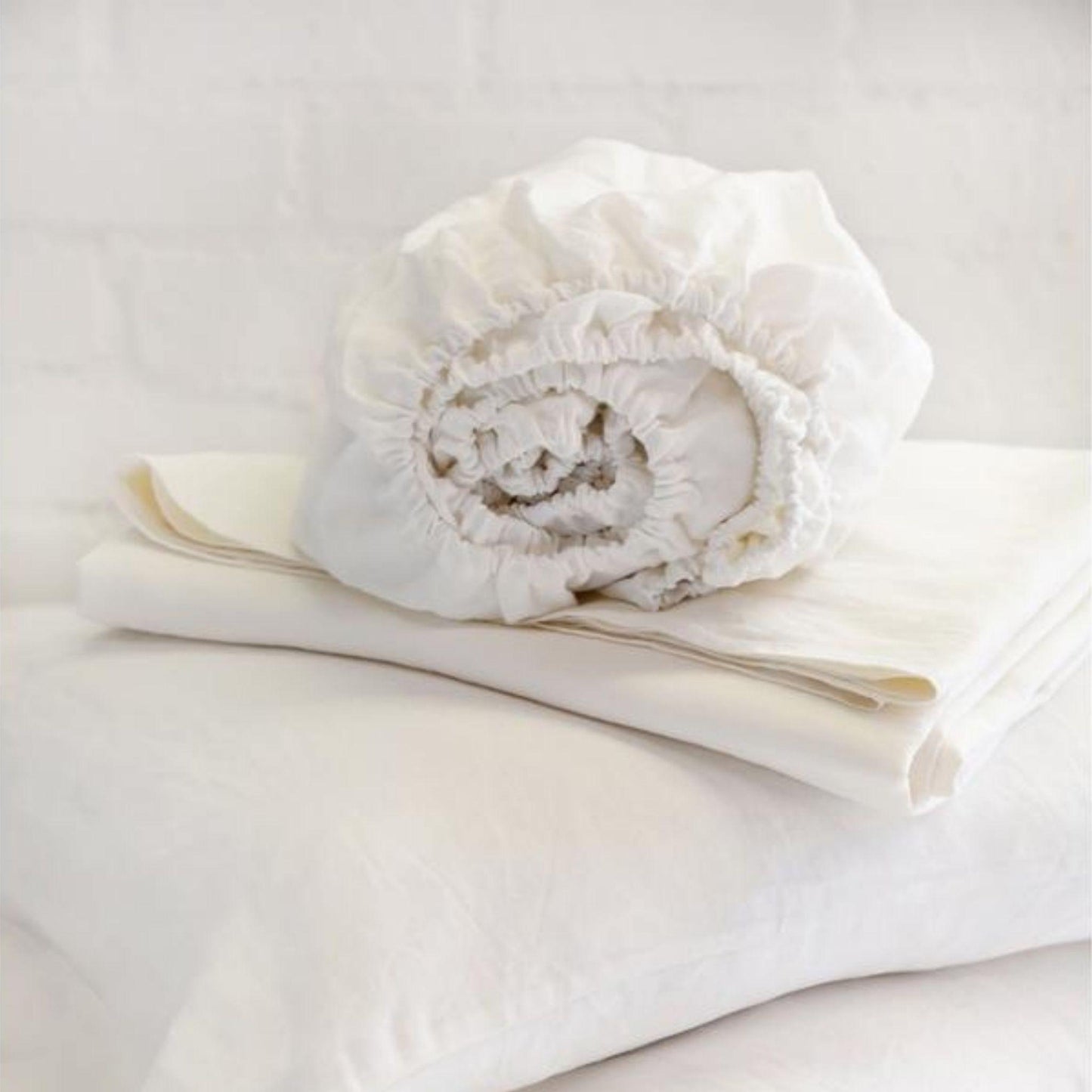 Linen Sheet Set by Pom Pom at Home, Cream