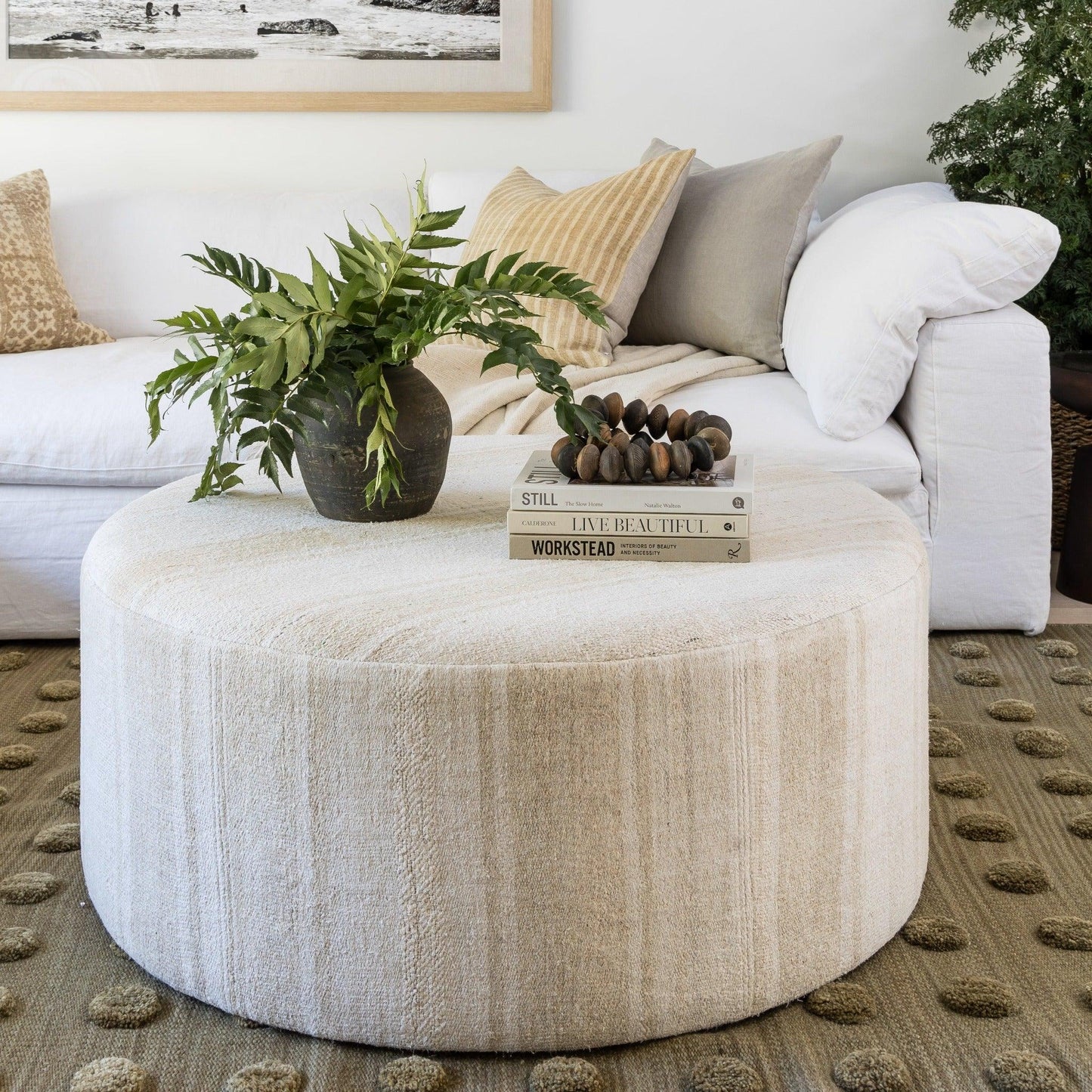 Tapis en laine tressée Patara vert de Pure Salt x Momeni