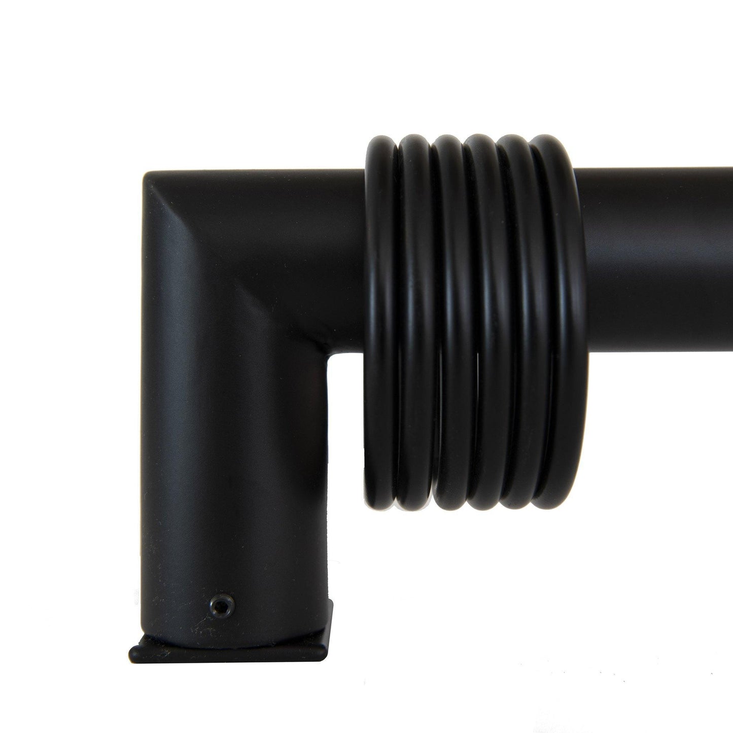 Matte Black Privacy Rod Drapery Hardware