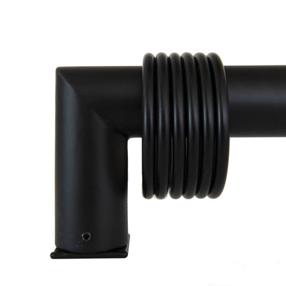 Matte Black Privacy Rod Drapery Hardware