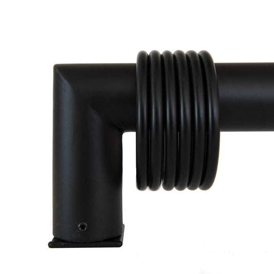 Matte Black Privacy Rod Drapery Hardware