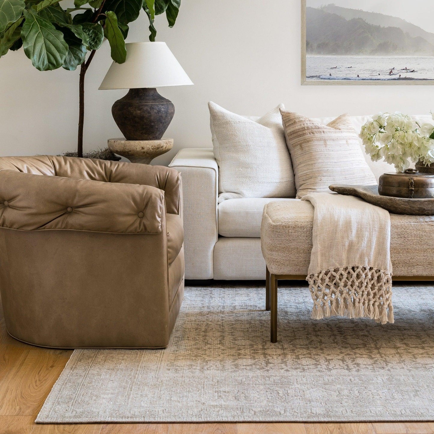 Tapis Pure Salt x Momeni Menorca Bazaar Taupe