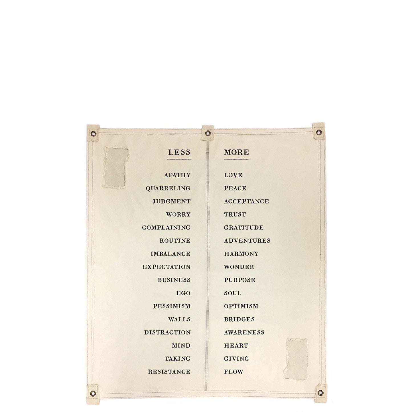 La bâche Less &amp; More