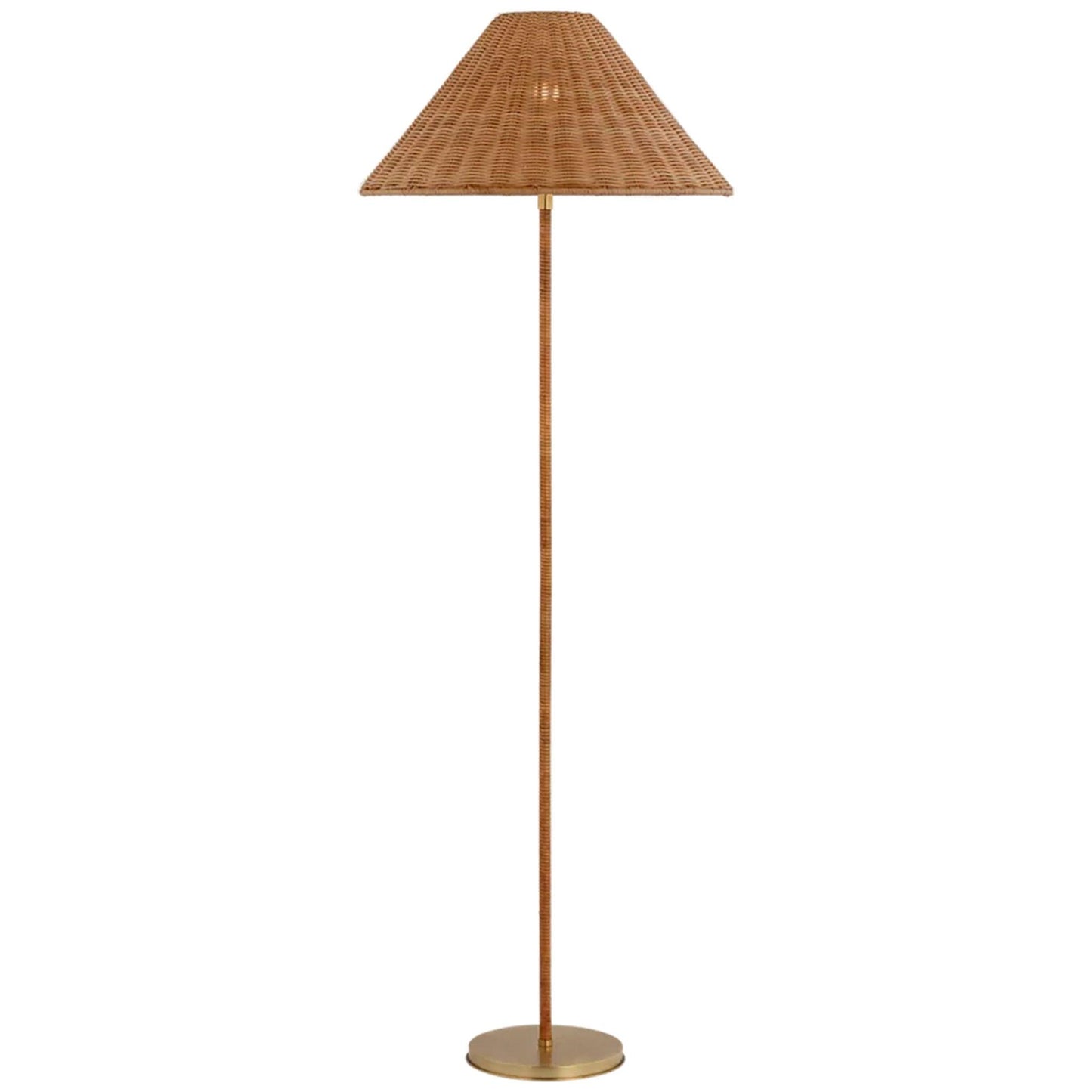 Lampe de sol Wimberley, taille moyenne, avec abat-jour enveloppant
